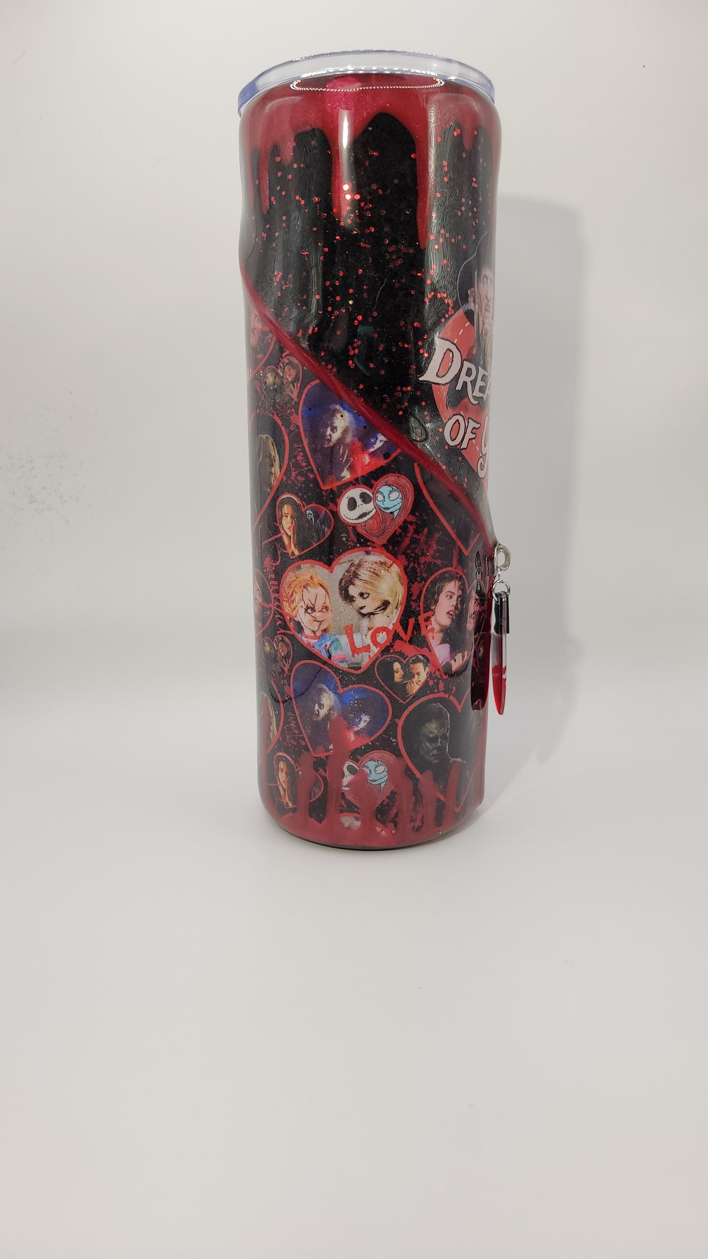 30oz epoxy zipper tumbler- Horror