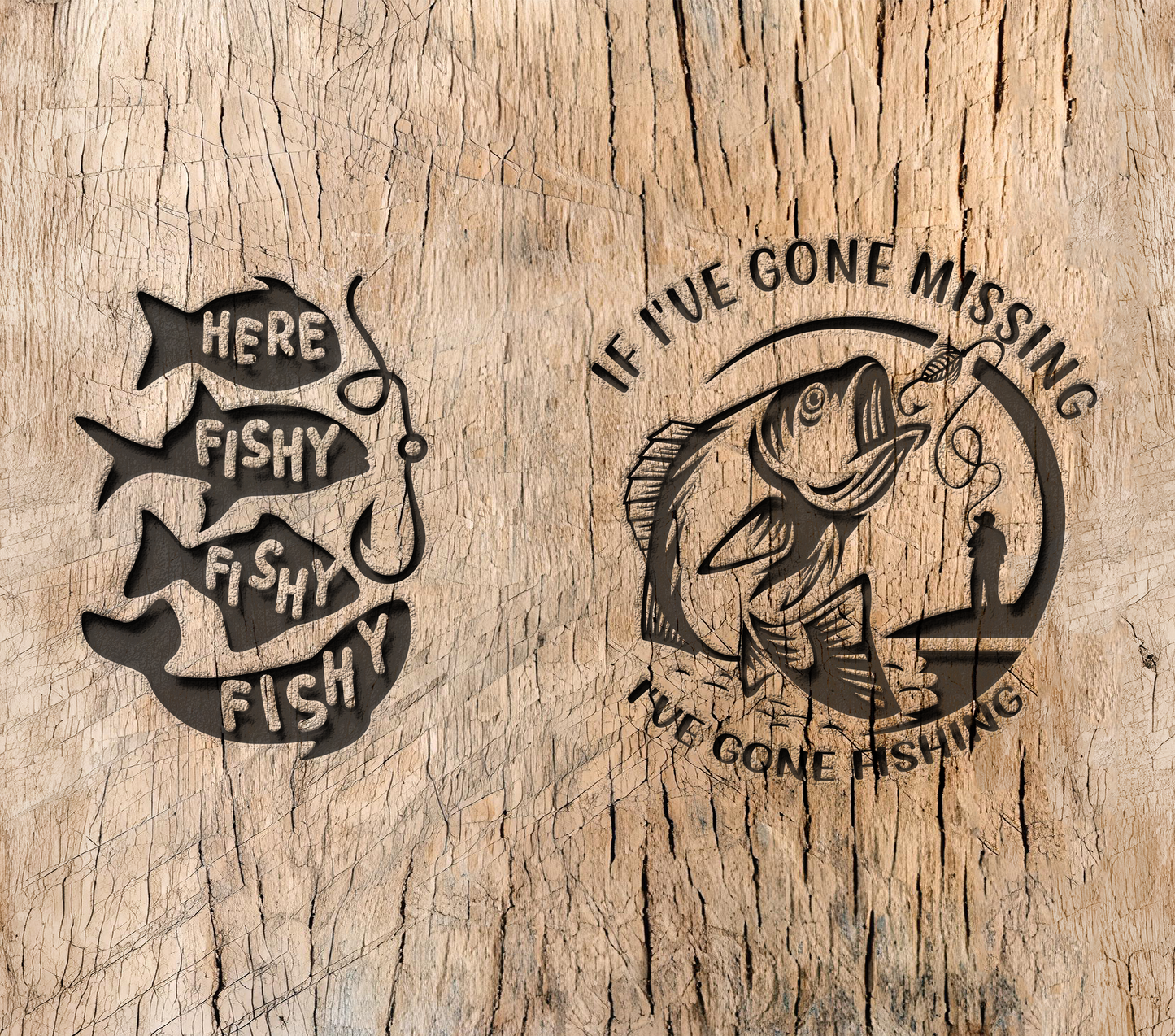 Gone Missing Gone Fishing 20 oz tumbler