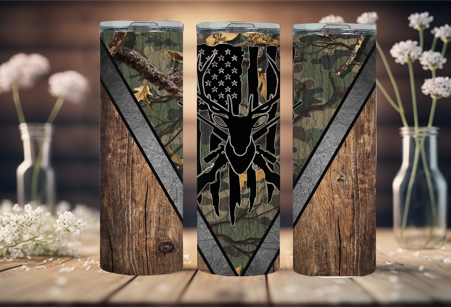 20 oz Camo Buck Tumbler