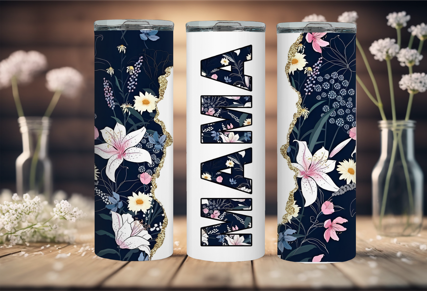 20 oz Mama Floral Tumbler