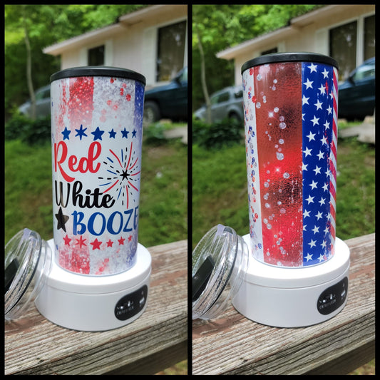 4-in-1 Can Cooler Red, White, Booze