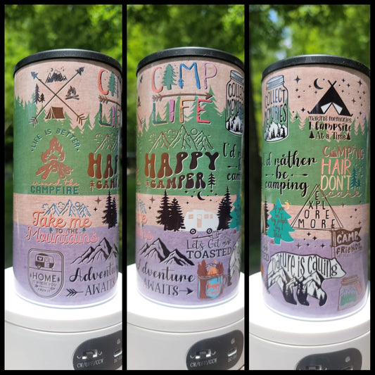 4-in-1 Can Cooler Happy Camper
