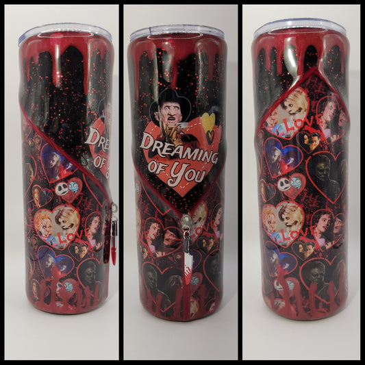 30oz epoxy zipper tumbler- Horror