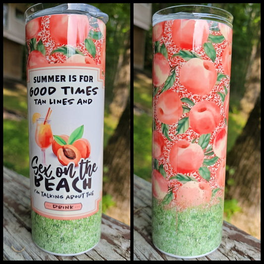 20 oz Sublimation Sex On Beach Peach tumbler