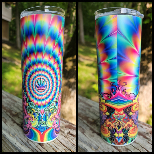 20 oz Sublimation Trippy tumbler