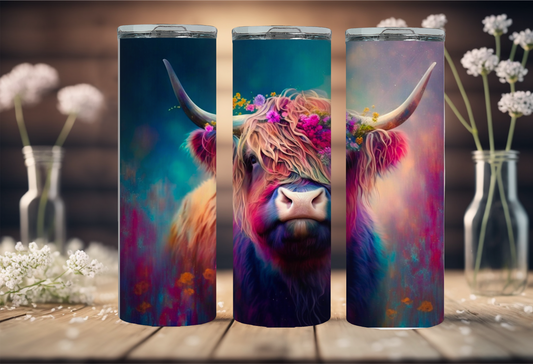 Colorful Floral Highland 20oz Tumbler