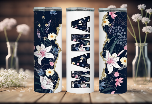20 oz Mama Floral Tumbler