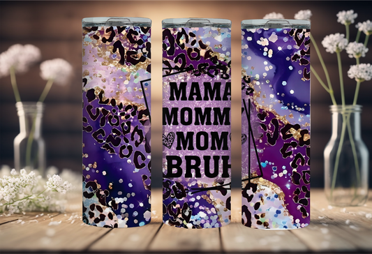 20 oz Mom Purple Cheetah Tumbler