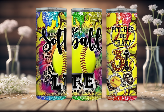 20 oz Softball Life